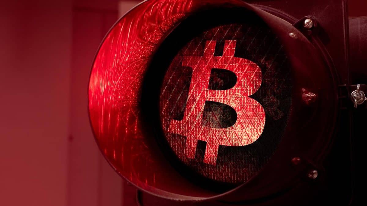 Bitcoin vermelho queda flash crash