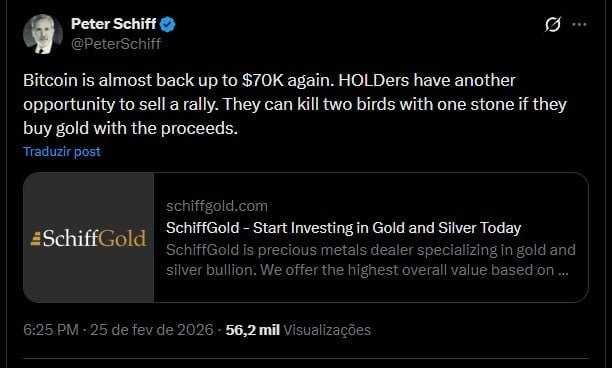 Postagem de Peter Schiff